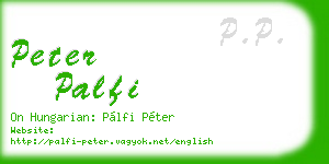 peter palfi business card